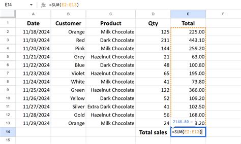 Creating Formulas in Google Sheets 的图像结果