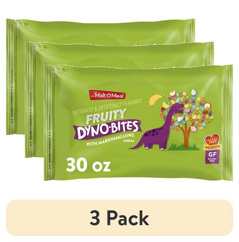 (3 pack) Malt-O-Meal Fruity Dyno Bites with Marshmallows, Gluten Free ...