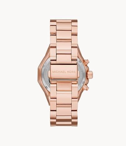 Michael Kors Raquel Chronograph Rose Gold-Tone Stainless Steel Watch M