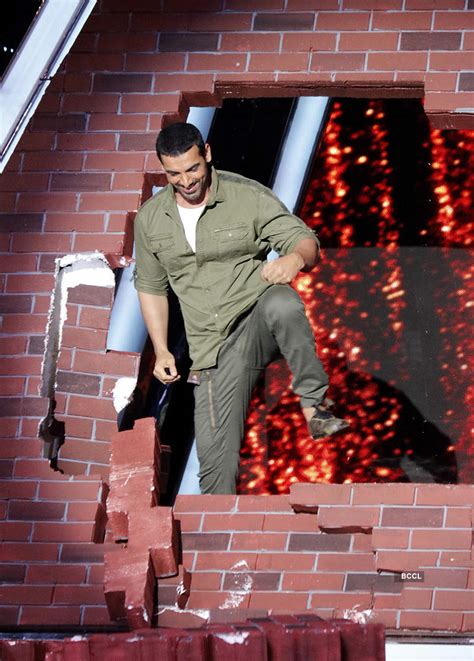 Manoj Bajpayee and John Abraham with Maniesh Paul on the sets of ...