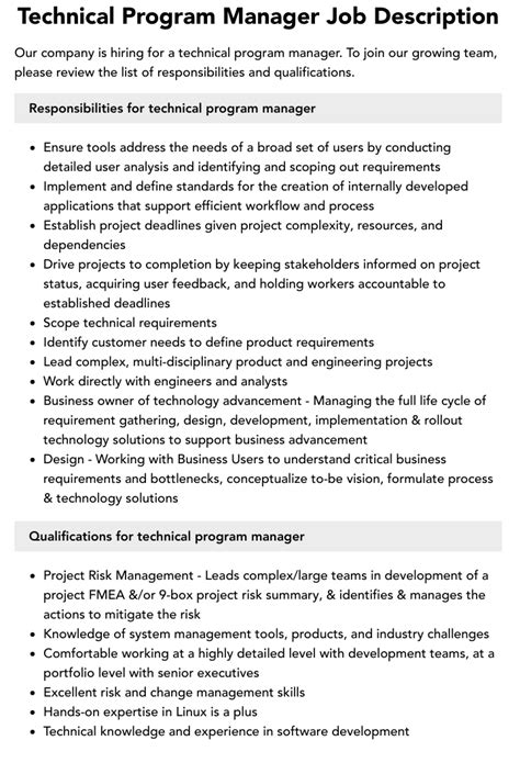 Image result for Technical Program Manager