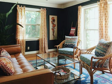 moody boho living room
