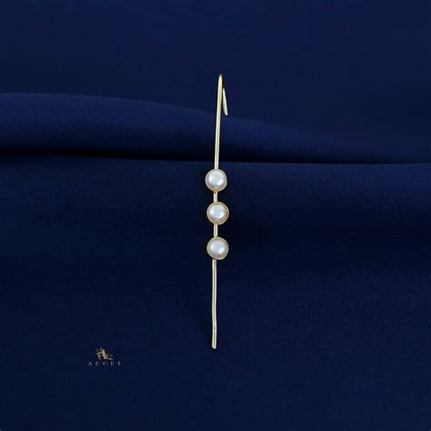 Golden Tri Pearl Ear-Cuff (Single Piece) – Adore By Priyanka