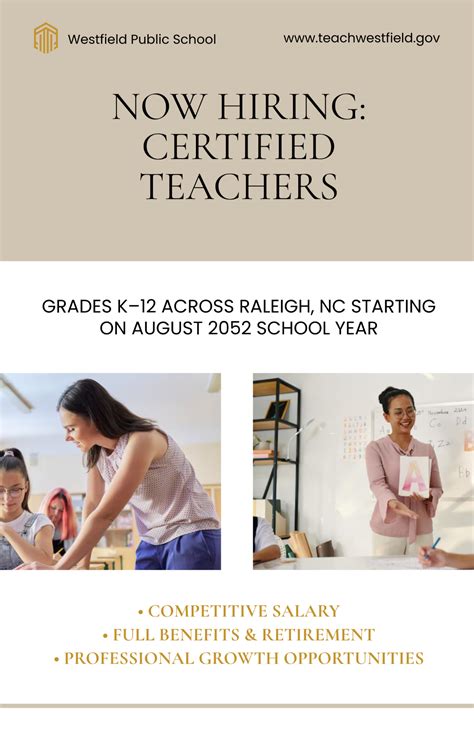 Free Teacher Recruitment Poster Template to Edit Online