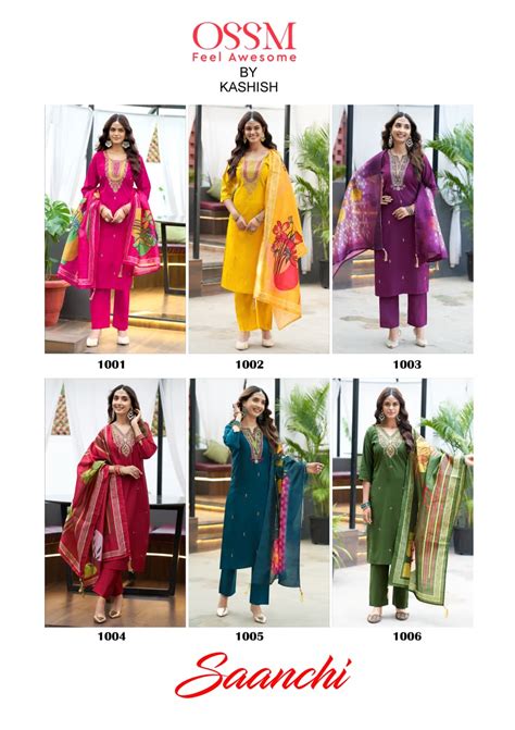 Saanchi Ossm Roman Silk Readymade Pant Style Suits Exporter Ahmedabad ...