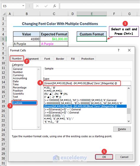 Image result for Custom Number Format Color Excel
