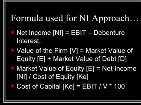 According to net income approach the cost of capital of a firm means