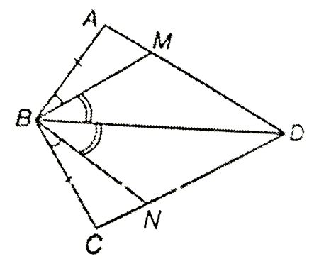 In the adjoining figure, ABCD is a quadrilateral. M and N are the ...