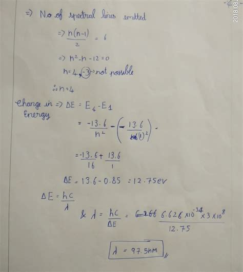 Monochromatic radiation of specific wavelength is incident to h atoms ...