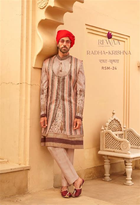 Rewaa Radha Krishna Wholesale Designer Lehengas And Mens Sherwani ...