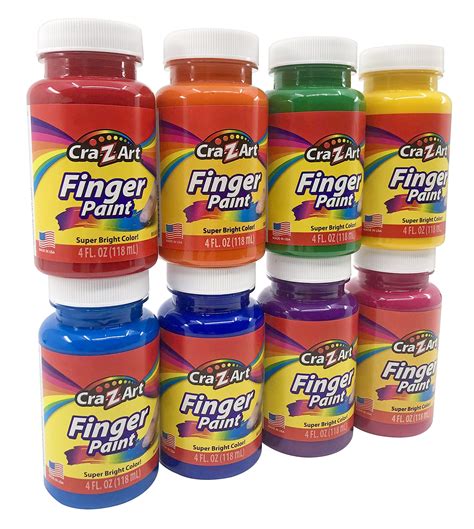 Snapklik.com : Cra-Z-Art Washable Kids Finger Paint Bulk Pack 8ct
