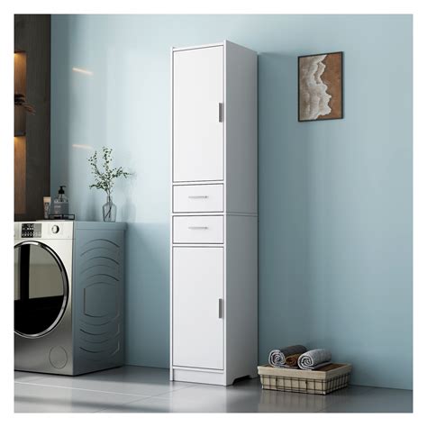 Latitude Run® 70.87" H Tall Bathroom Storage Cabinet with Adjustable ...