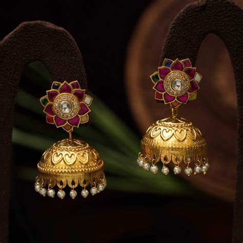 Earrings for Girls and Women | Shop Antique Jhumka Earrings Online