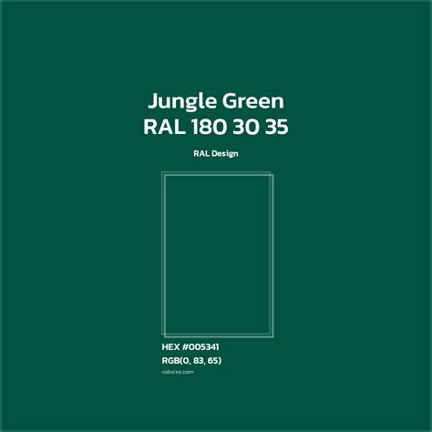 About RAL 180 30 35 - Jungle Green Color - Color codes | matching ...