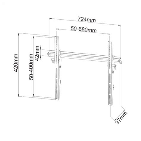 Zidni nosač za TV sa nagibom VESA 75x75 do 200x200 PLB-133L SBox 420 ...