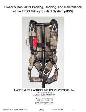Fillable Online Tpds Parachute - Fill Online, Printable, Fillable ...
