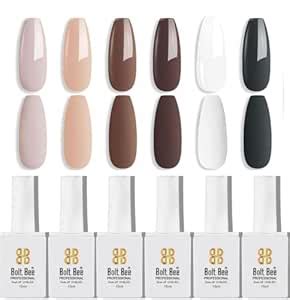 Buy Nail gel polish Set of 6, Quick Drying Nail Polish, Glossy Gel ...