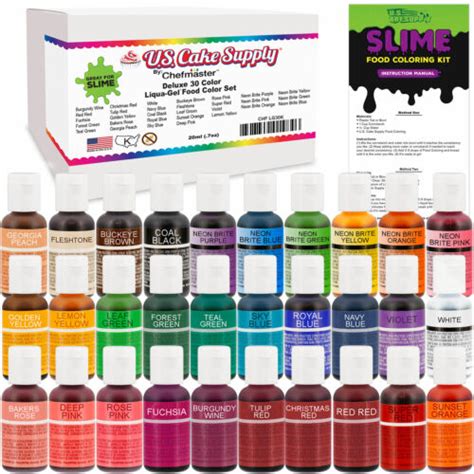 30 Color Liqua-Gel Slime Making Food Coloring Dye India | Ubuy