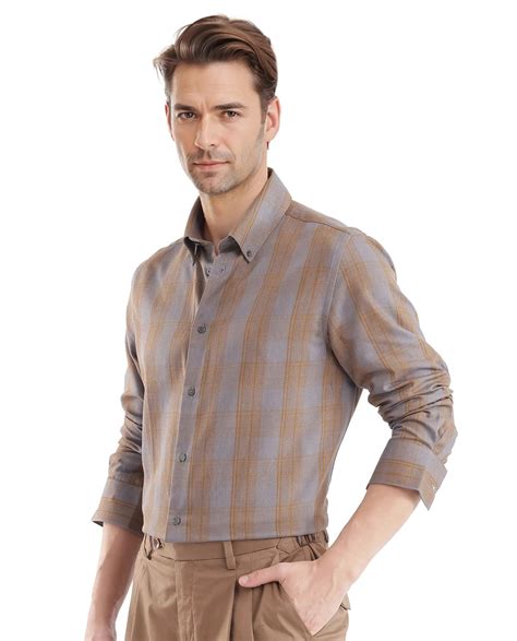 Rare Rabbit Men's Funto Dark Grey Cotton Checked Print Regular Fit Ful
