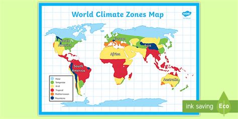 World Climate Map Printable 的图像结果