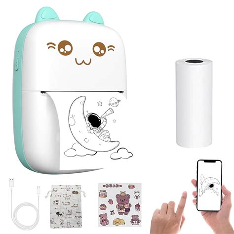 Zeitel® Mini Bluetooth Thermal Label Printer, Cartoon Label Printer ...