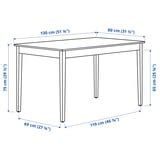 Näsinge / Näsinge table and 4 chairs, dark brown stained beech veneer ...
