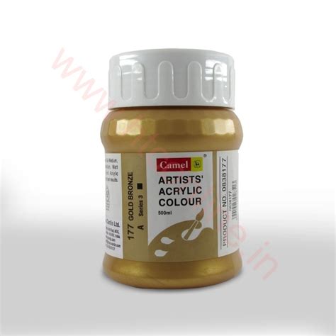 htconline.in| Camlin Artist Acrylic Colour 500ml SR3 Gold Bronze ...