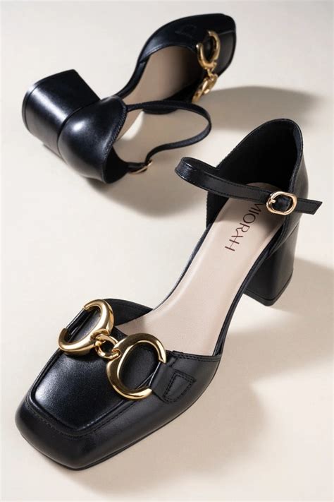 Empress Leather Praty Block Heels – Miorah Shoes(PNK IMPEX)