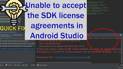 Image result for Android Studio License Not Accepted