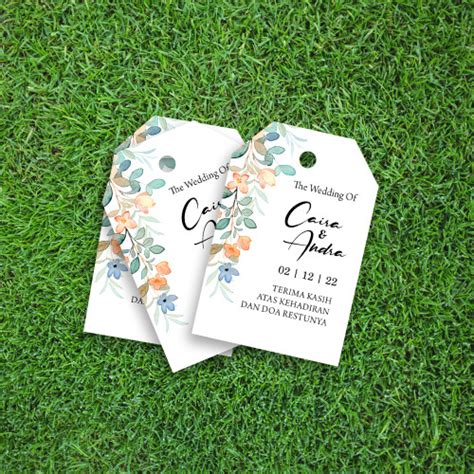 Jual Kartu Ucapan Terima Kasih Souvenir Pernikahan 73 - 3x4CM + LUBANG ...