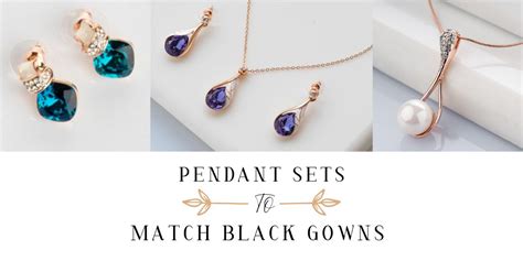 Pendant Sets To Match Your Black Gowns - Blingvine