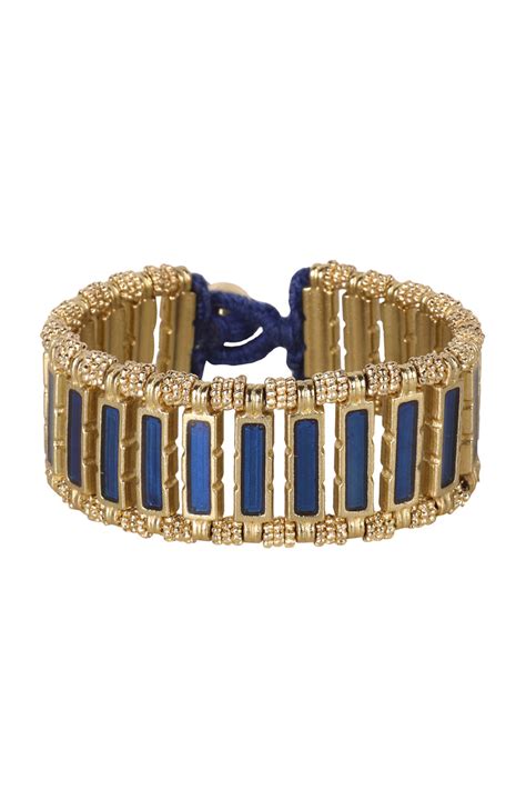 Marayam 3 Stone Enamel Reversible Bracelet – House of Tuhina