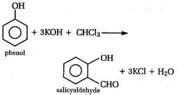 The following reaction is called C6H5OH+3KOH+CHCl3→ +3KCl+H2O