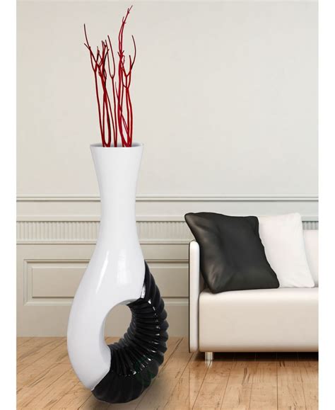 Uniquewise Tall Floor Vase, Black and White Large Floor Vase, 43 Inch ...