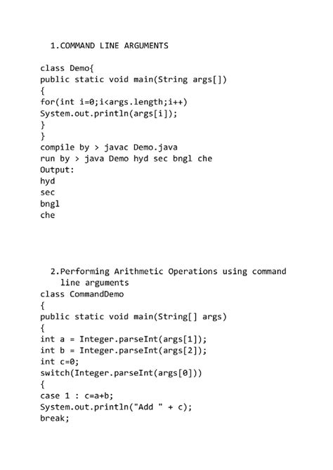 Week 2 - Practice Programs on Command Line & OOP Concepts - Studocu
