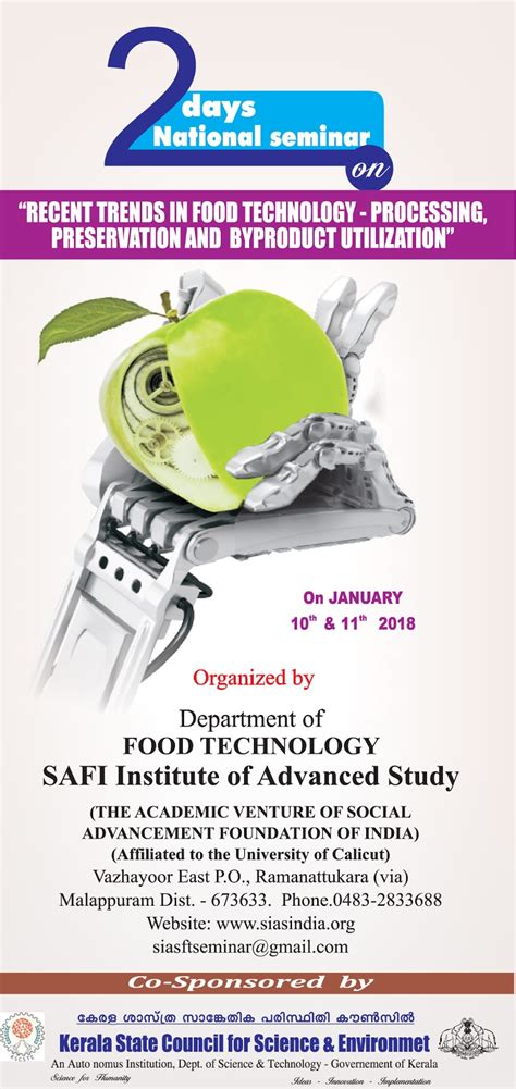 SAFI National Seminar on Recent Trends in Food Technology-Processing ...