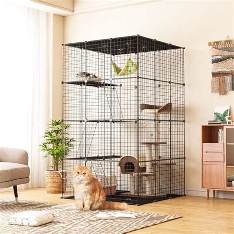 Spacious Indoor DIY Cat Playpen with Platforms, Ramp India | Ubuy