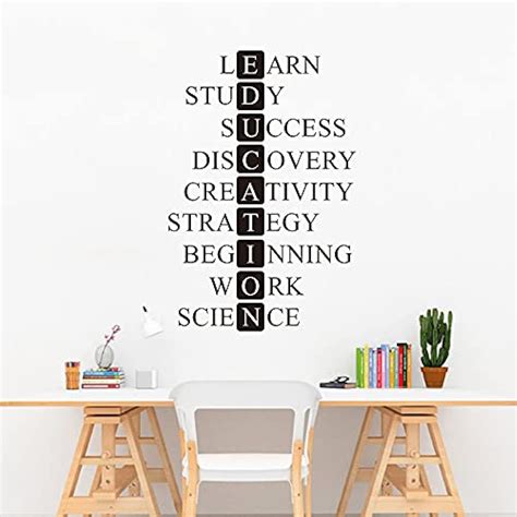 Motivational Education Wall Decal - Education Quote Vinyl Art