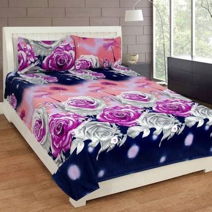 RIDDHI CREATION 144 TC Microfiber Double Floral Flat Bedsheet - Buy ...