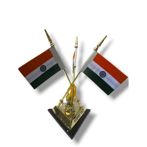 BRASS Indian NATIONAL Emblem with FLAG - BRASS - Republic of INDIA - T ...