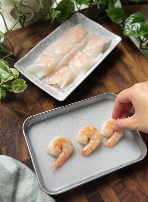shrimp rice noodle rolls (cheung fun) - smelly lunchbox