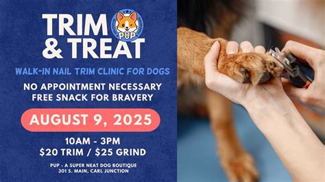 Dog Nail Trim Pop Up @ PUP!, 301 S Main St, Carl Junction, MO, United ...
