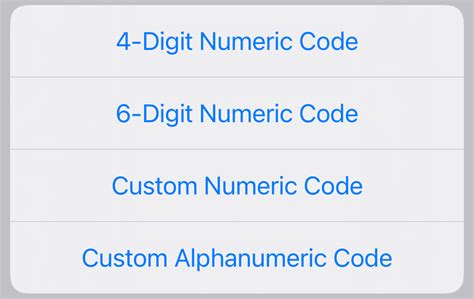 Image result for Passcode Types iPhone