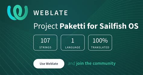 Paketti for Sailfish OS - English @ Hosted Weblate