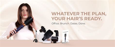 Tash Hair 6-in-1 AirStyler- Hot Air Brush, Straightener Brush, Curling ...