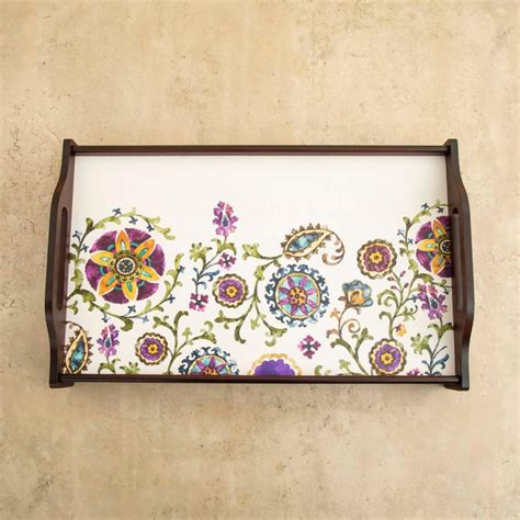 Buy Alora-Fiore Printed Wood Breakfast Tray - 56 cm x 35 cm from Home ...
