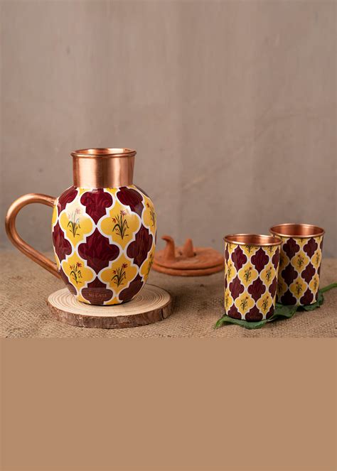 Get Mughal Print Pure Copper Jug at ₹ 1899 | LBB Shop