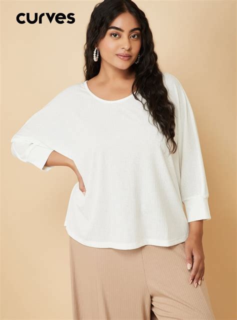 Buy Women Ribbed Knit Top Online at just Rs. 899.0 - 1000015195749 ...