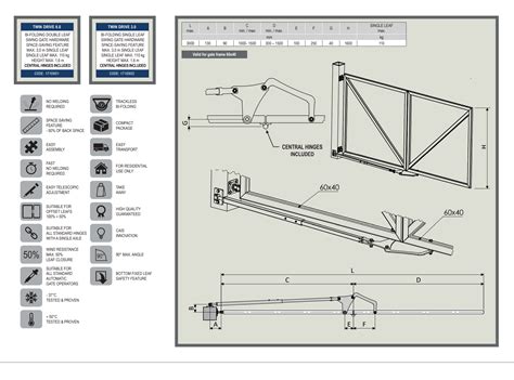 TWINDRIVE 6 - Tackless Bifolding Gate System – Hywel Rolling Gear