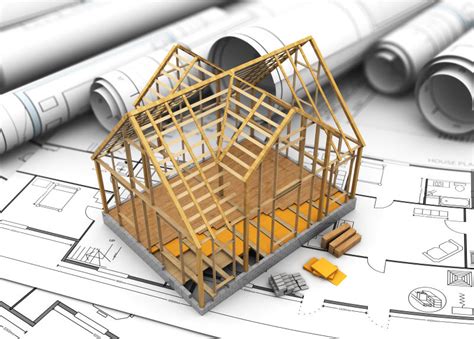 3d房屋设计框架图片素材-白色背景下的3d住宅设计框架模型创意cg-jpg